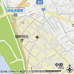 岡山県総社市中原974-8周辺の地図