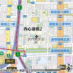 有限会社グランドサウナ心斎橋周辺の地図