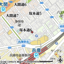 ＧＳパーク兵庫塚本通駐車場周辺の地図