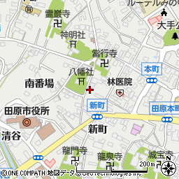愛知県田原市田原町新町21周辺の地図