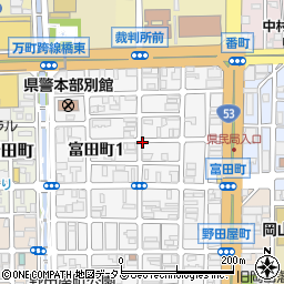 岡山県岡山市北区富田町周辺の地図