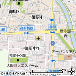 東大阪御厨ジャパン周辺の地図