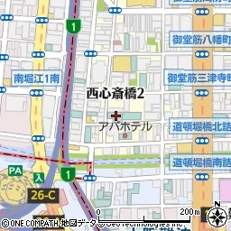 大阪帝国ホテル周辺の地図