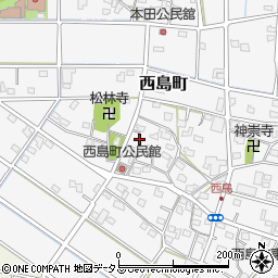 静岡県浜松市中央区西島町557周辺の地図