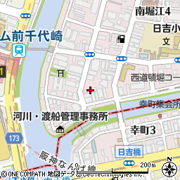 大阪府大阪市西区南堀江4丁目25-24周辺の地図