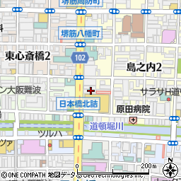 堺筋道頓堀グリーンコーポラス周辺の地図