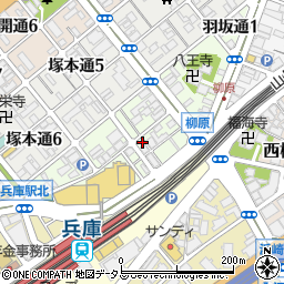 兵庫県神戸市兵庫区羽坂通周辺の地図
