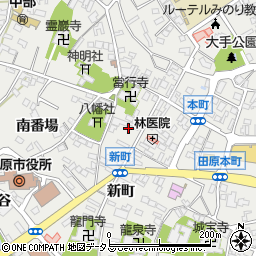 愛知県田原市田原町新町11周辺の地図