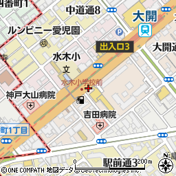 トヨタカローラ兵庫株式会社　本店駐車場周辺の地図