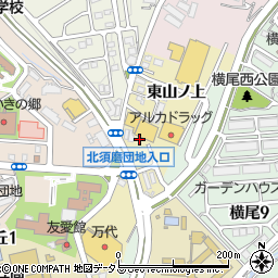 兵庫県神戸市須磨区多井畑地獄谷周辺の地図