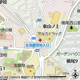 兵庫県神戸市須磨区多井畑（地獄谷）周辺の地図