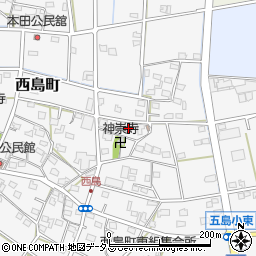 静岡県浜松市中央区西島町222周辺の地図