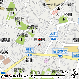 愛知県田原市田原町新町4周辺の地図