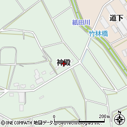 愛知県豊橋市城下町神殿周辺の地図
