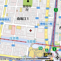 湊町タワーパーキング周辺の地図