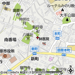 愛知県田原市田原町新町3周辺の地図