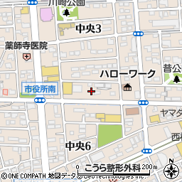 岡山県総社市中央3丁目14周辺の地図