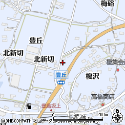 愛知県田原市豊島町北新切周辺の地図