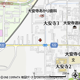 ローソン奈良大安寺三丁目店周辺の地図