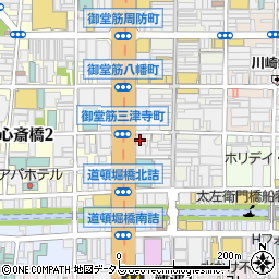 一鶴心斎橋店周辺の地図