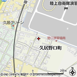 三重県津市久居野口町周辺の地図