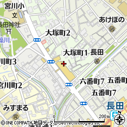 １００円ショップセリア　グルメシティ長田店周辺の地図