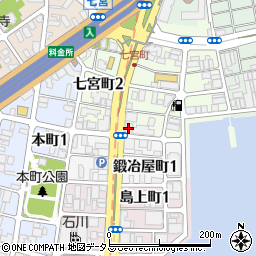 川崎重工業労働会館周辺の地図