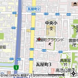 ＴＯＭＯパーキング瓦屋町駐車場周辺の地図