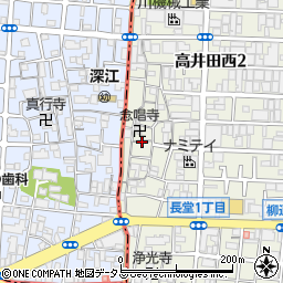 大阪府東大阪市高井田西1丁目11周辺の地図