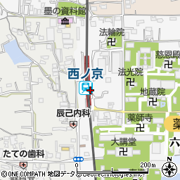 西ノ京駅周辺の地図