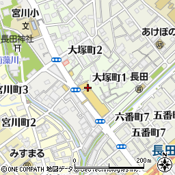 〒653-0811 兵庫県神戸市長田区大塚町の地図