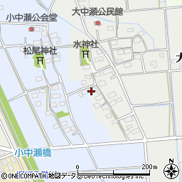 静岡県磐田市大中瀬215周辺の地図