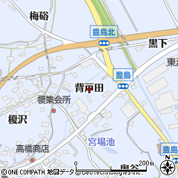 愛知県田原市豊島町背戸田周辺の地図