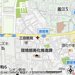 東大阪菱屋東郵便局 ＡＴＭ周辺の地図