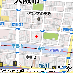 大阪府大阪市西区南堀江3丁目5周辺の地図