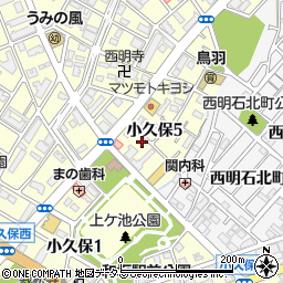 兵庫県明石市鳥羽（弁財天）周辺の地図