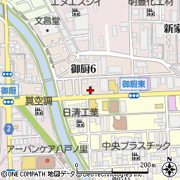 ローソン東大阪御厨６丁目店周辺の地図