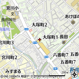 調剤薬局ツルハドラッグ長田神社前店周辺の地図