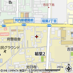 大阪府東大阪市稲葉2丁目2周辺の地図
