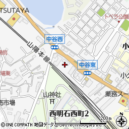 兵庫県明石市藤江中谷町周辺の地図