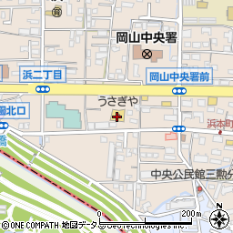 うさぎや　岡山東店周辺の地図