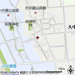 静岡県磐田市大中瀬214周辺の地図