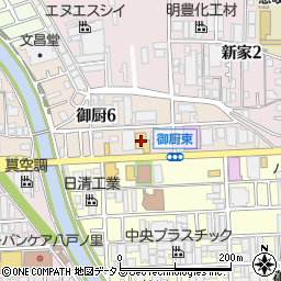 日産大阪販売御厨店周辺の地図