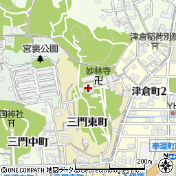 大乗山　妙林寺周辺の地図