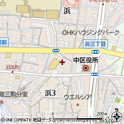 鍵屋の緊急隊・岡山浜店周辺の地図