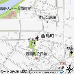静岡県浜松市中央区西島町603周辺の地図