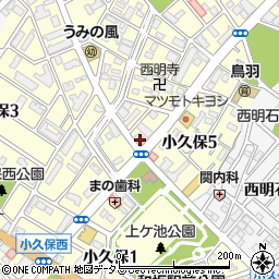 中谷塾西明石本部教室周辺の地図