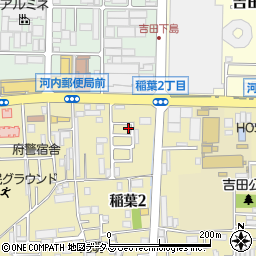 大阪府東大阪市稲葉2丁目周辺の地図
