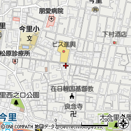 ポプレ今里店マツシマ周辺の地図