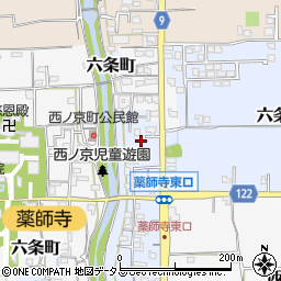 おれんじぼっくす西ノ京店周辺の地図
